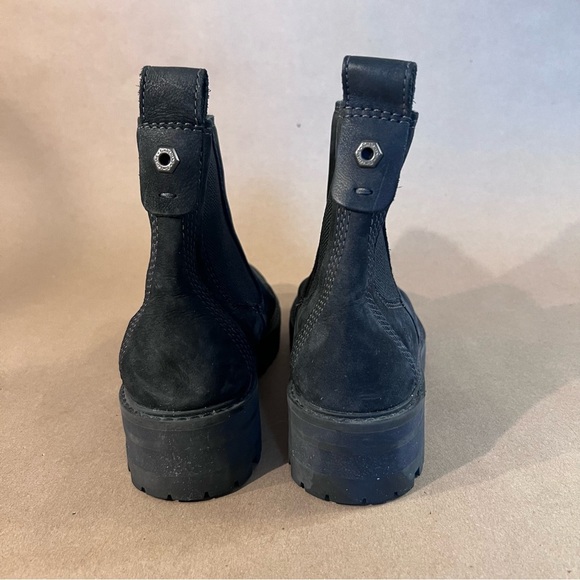 Timberland Courmayeur Valley Chelsea Boots Nubuck Leather Booties Black SizeUS 6 - Picture 5 of 12